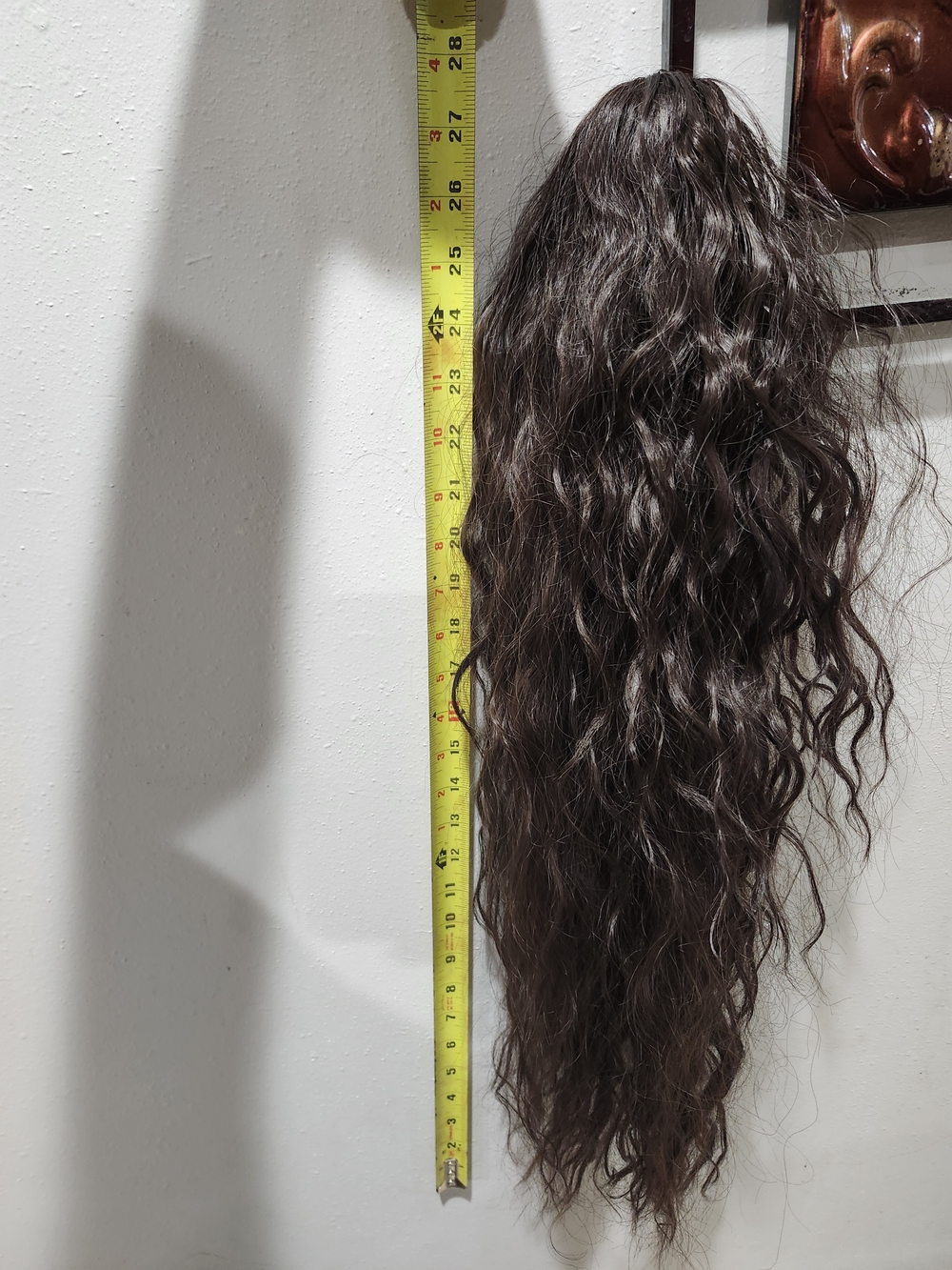 Natural Wave Long Women's Hairpiece - Dark Brown